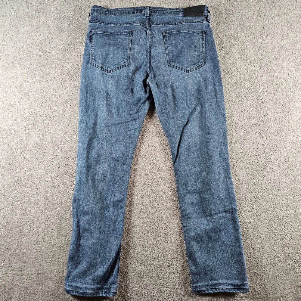 Paige Lennox Slim Fit Jeans Mens 34 Medium Wash Transcend Denim Made in USA